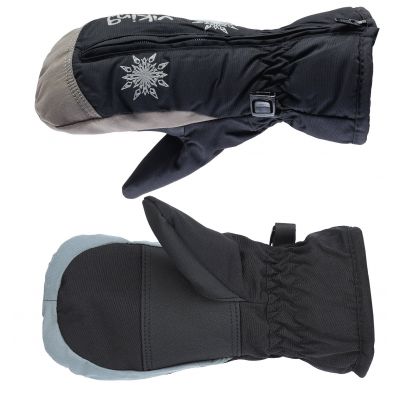 7. Viking Starlet Ski Kids Winterhandschuhe mit Schneeflockenmotiv, schwarz (125/15/5195/09)
