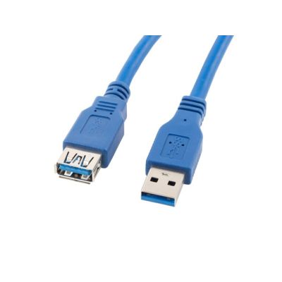 Lanberg CA-US3E-10CC-0018-B Kabel (USB 3.0 M - USB 3.0 F; 1,8 m; blau)