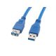 Lanberg CA-US3E-10CC-0018-B Kabel (USB 3.0 M - USB 3.0 F; 1,8 m; blau)