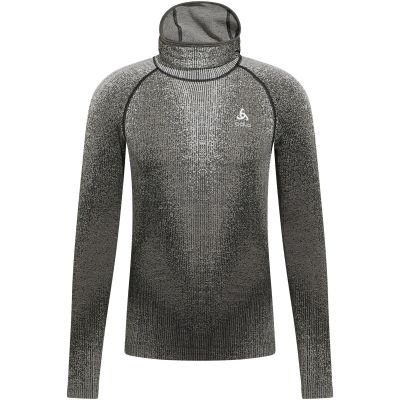 Herren-Thermoshirt mit langen Ärmeln und integrierter Sturmhaube Odlo BLACKCOMB ECO, schwarz
