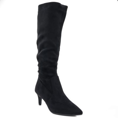 Sergio Leone KZ-28 Schwarze Wildleder-Stiefeletten mit niedrigem Absatz und Isolierung