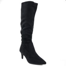 Sergio Leone KZ-28 Schwarze Wildleder-Stiefeletten mit niedrigem Absatz und Isolierung