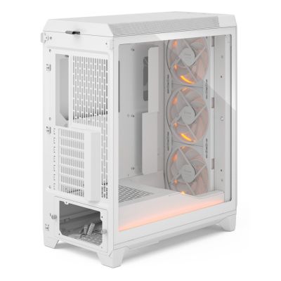 11. Fractal Design Meshify 3 Ambience Pro RGB Clear Tint White Gehäuse