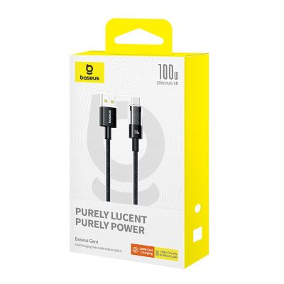 5. Baseus Gem USB-C-Kabel 100W 2m (Schwarz)