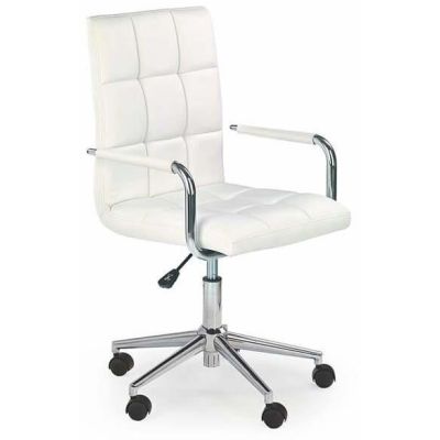 Bürostuhl weiß 53 x 46 x 98–110 cm