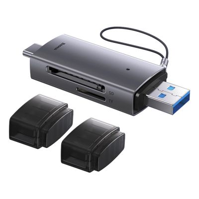 5. Baseus Lite Series USB-A/USB-C 3.0 SD/TF Kartenleser - Grau