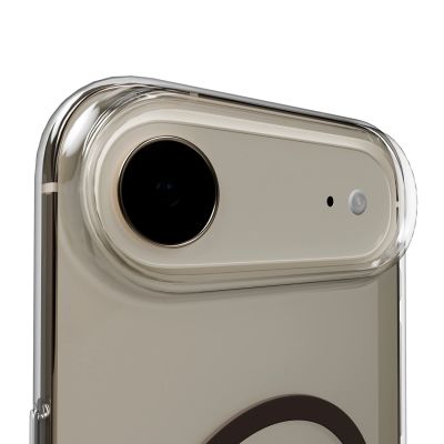 10. Puro Lite Mag TPU+PC Hülle kompatibel mit MagSafe für iPhone 17 Air - Transparent mit braunem Ring