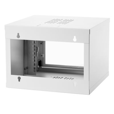 2. Wandschrank 19'' 4U 568x400 Glastür RAL7035