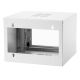 2. Wandschrank 19'' 4U 568x400 Glastür RAL7035