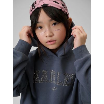 5. Lockerer Mädchen-Sweatshirt mit Kapuze 4F 4FJRSS26TSWSF2627-22S