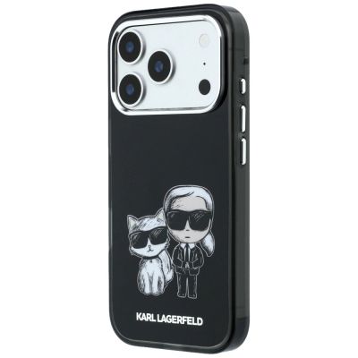 2. Karl Lagerfeld IML Karl&Choupette Bodies Sketch Print MagSafe Hülle für iPhone 17 Pro / 18 Pro - Schwarz