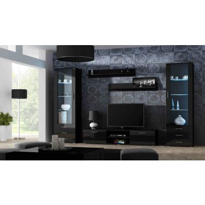 7. TV-Schrank SOHO 180 schwarz/glänzend schwarz