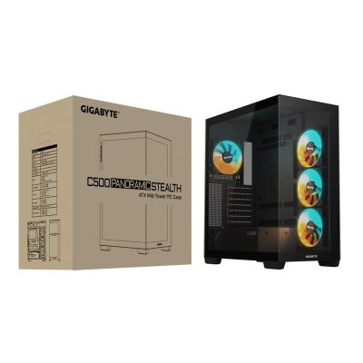 8. GIGABYTE C500 PANORAMIC STEALTH Midi-Tower Schwarz