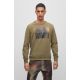 2. Hugo Boss Herren Baumwolljersey Sweatshirt mit Print, Grün (50488906-345)