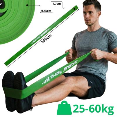 10. Widerstandsband Powerband 25-60kg Grün Enero Fit