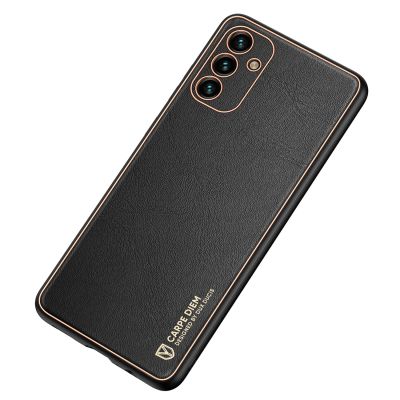 4. Dux Ducis Yolo elegante Hülle aus ökologischem Leder für Samsung Galaxy A13 5G schwarz