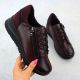 9. Bordeauxfarbene Damen-Lederschuhe mit Keilabsatz Vinceza 39964