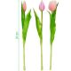 12. Strauß aus 7 rosa Tulpen, 31 cm, naturgetreue Frühlingsdekoration