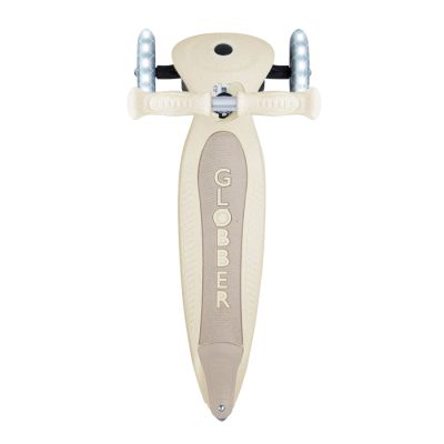 11. Globber PRIMO Faltbarer Öko-Scooter mit Beleuchtung - Kokosnuss (696-566-2)