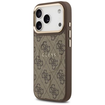 2. Guess 4G PU Classic Logo MagSafe Case für iPhone 17 Pro - Braun