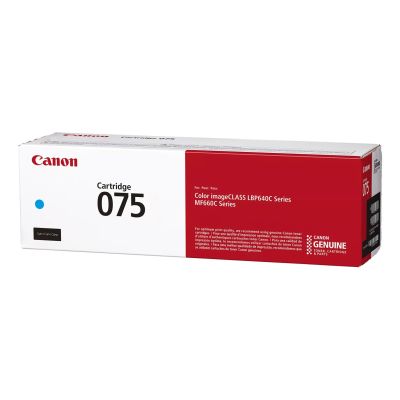 3. Canon 075 Tonerkartusche, 1 Stück, Original Cyan