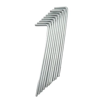 4. Zeltnägel 18 cm (15 + 3 cm) Set mit 10 Stück Metall