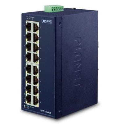 4. PLANET ISW-1600T Netzwerkverbindungen Unmanaged Fast Ethernet (10/100) Blau