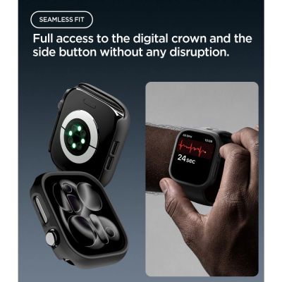 9. Spigen Thin Fit Hülle für Apple Watch 46 mm – Schwarz