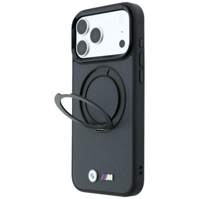 2. BMW Kevlar Ring Stand 360 MagSafe Hülle für iPhone 18 Pro Max / 17 Pro Max – Dunkelgrau