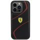 3. Ferrari Twist Metal Logo Hülle für iPhone 15 Pro – Schwarz
