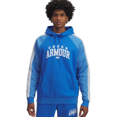 4. Under Armour Rival Fleece Colorblock Hoodie für Herren, Blau, 6003958 402