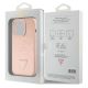 8. Guess Croco Triangle Metal Logo Hülle für iPhone 15 Pro – Rosa