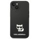 3. Karl Lagerfeld Silikon-Schutzhülle „Choupette“ für iPhone 13 / 14 / 15 – Schwarz