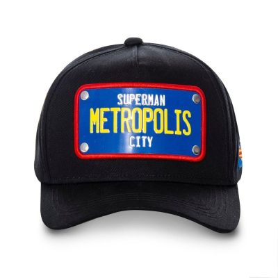 2. Capslab Superman Metropolis City DC Schwarze Baseballkappe - FG/DC2/1/CAS/SUP1