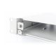 8. 19-Zoll-Patchpanel ohne Frontplatte, 1 HE, verschiebbar, Kabelverschraubungen PG13,5 und PG16, Kabelbinder/Halterungen, grau