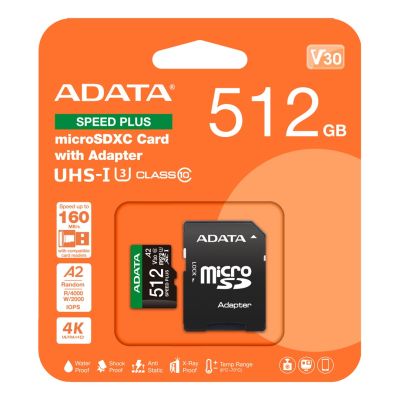 19. Speicherkarte MEMORY MICRO SDXC 512GB UHS-I ADATA UD512GUI3V30A2SP-RA1