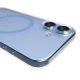 5. Puro Lite Mag TPU+PC Hülle kompatibel mit MagSafe für iPhone 17 - Transparent mit blauem Ring