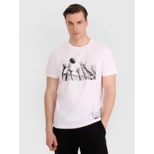 Herren-T-Shirt mit Volleyball-Print, Größe 4F 4FRAW25TTSHM3319-10S