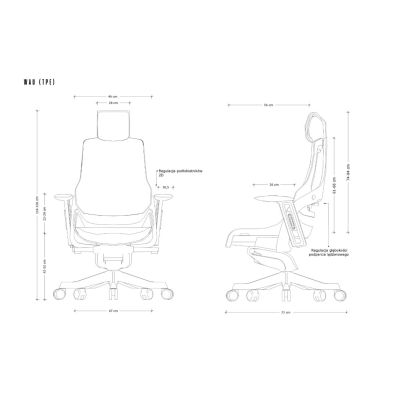 4. Wau TPE-8 Bürostuhl, Elastomer, grau/weiß