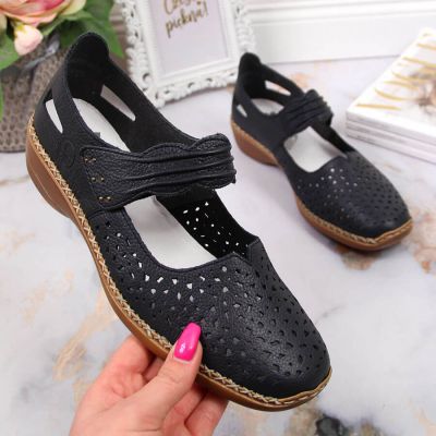 Rieker W RKR139 marineblaue Lederschuhe