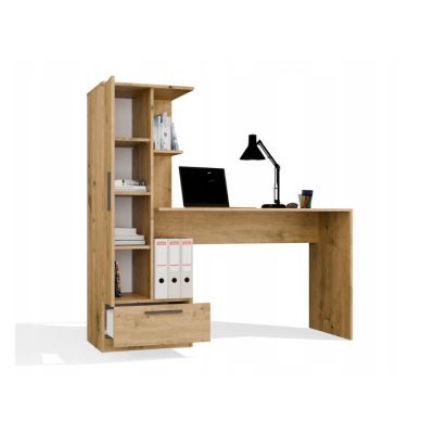 5. COSMO OAK ARTISAN Schreibtisch + Regalset
