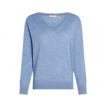 TOMMY HILFIGER DAMEN-MERINO-V-NK-PULLOVER