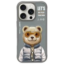 Nimmy Cool&Cute 2.0 Bear Case für iPhone 16 Pro Max - Grau
