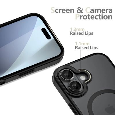3. Tech-Protect MagMat XT 4er-Set MagSafe Hülle für iPhone 17 - Mattschwarz
