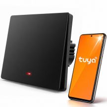 QOLTEC LICHT-EIN/AUS-SCHALTER | 1-KANAL | WLAN | TIMER | TUYA | SCHWARZ