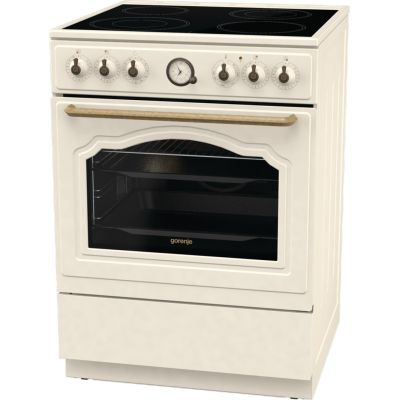 6. GORENJE GECS6B70CLI Retro-Elektroherd 60 cm | ExtraDampfgarfunktion | Heißluftfrittierfunktion | Gefrorenes Backen | Sahne