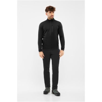 VIKING Admont Herren-Sweatshirt mit durchgehendem Reißverschluss, Schwarz, XXL