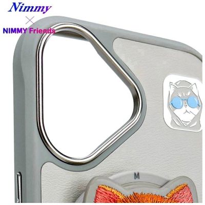 10. Nimmy Glasses Cool Cat MagSafe Case für iPhone 16 - Grau