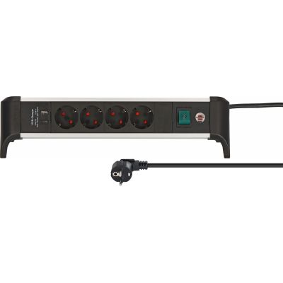 8. Steckdosenleiste Brennenstuhl Steckdosenleiste ALU-Office-Line 4gn. 1,8 m USB