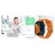 19. Gravity GT15-2 Smartwatch, oranges Silikonarmband + schwarzes Armband